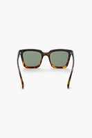 Lunettes de soleil écaille de tortue carrées ombrées