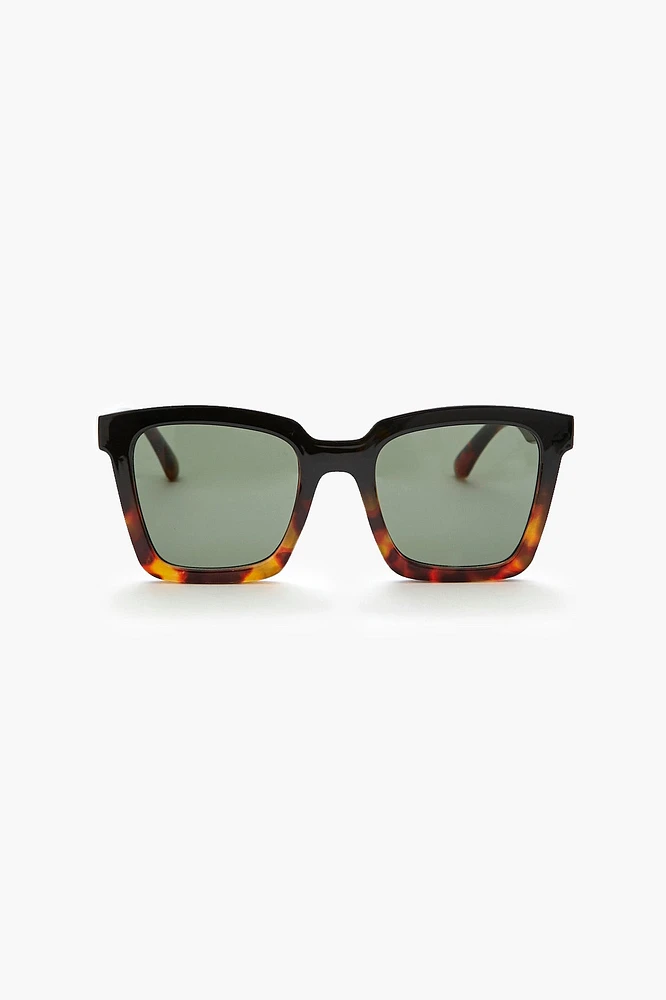 Lunettes de soleil Ã©caille de tortue carrÃ©es ombrÃ©es