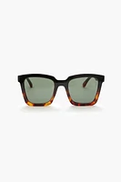 Lunettes de soleil écaille de tortue carrées ombrées