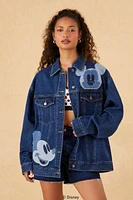 Blouson de camionneur en denim Ã  imprimÃ© Disney Mickey Mouse