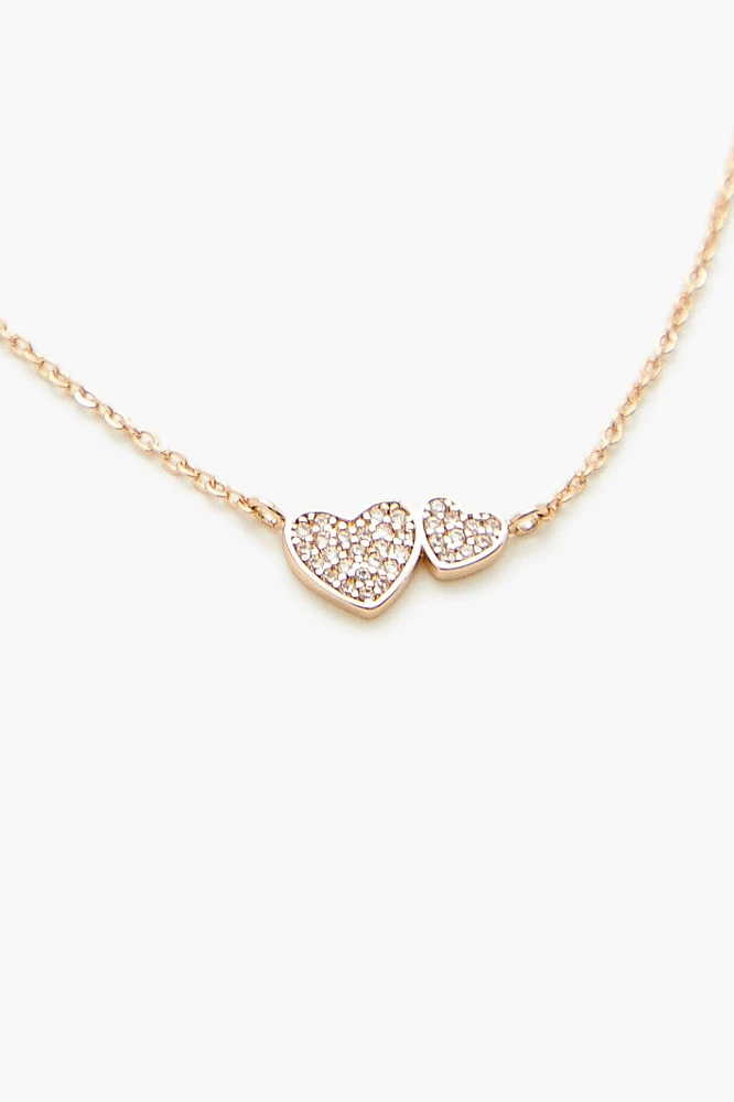 Collier avec breloque Coeur en pierres du Rhin