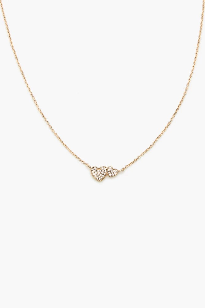 Collier avec breloque Coeur en pierres du Rhin