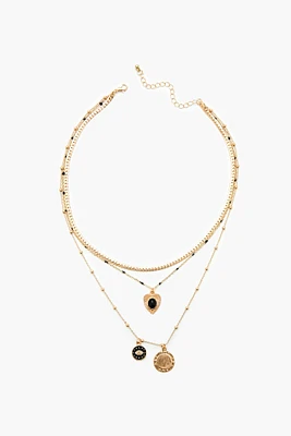 Collier superposé avec breloque Mauvais oeil