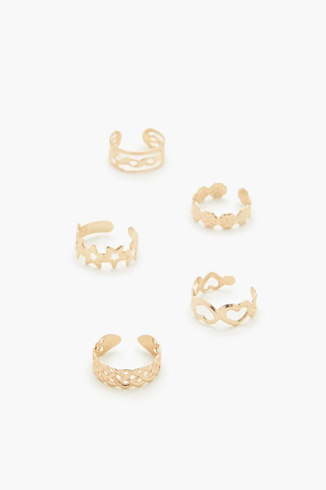 Cutout Cocktail Ring Set (5 Pcs)