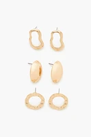 Hoop Drop Earring Set (3 Pairs)