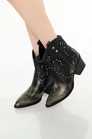 Studded Cowboy Ankle Booties