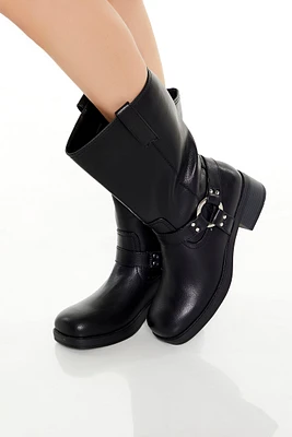 Bottes cloutées à talons blocs