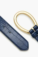 Ceinture double en similipeau de crocodile