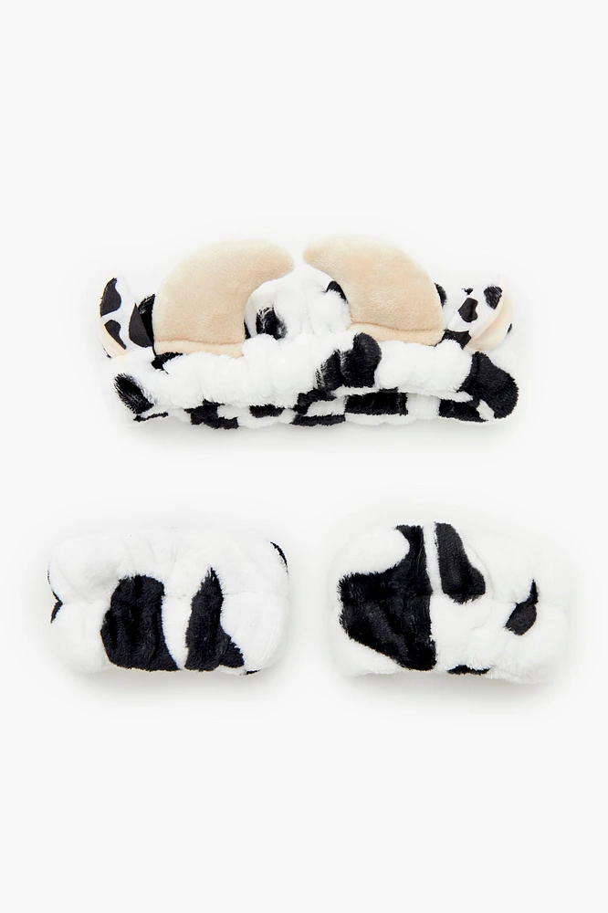 Ensemble de bandeau et poignet Vache (3 unitÃ©s)