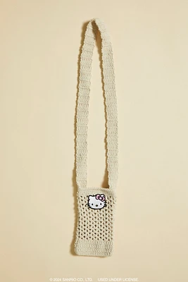 Sac Ã  tÃ©lÃ©phone mobile crochetÃ© Ã  imprimÃ© Hello Kitty