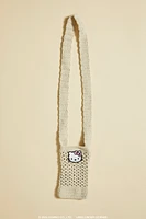 Sac Ã  tÃ©lÃ©phone mobile crochetÃ© Ã  imprimÃ© Hello Kitty