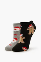 Chaussettes Ã  imprimÃ© Pain d'Ã©pices et PÃ¨re NoÃ«l (2 paires)