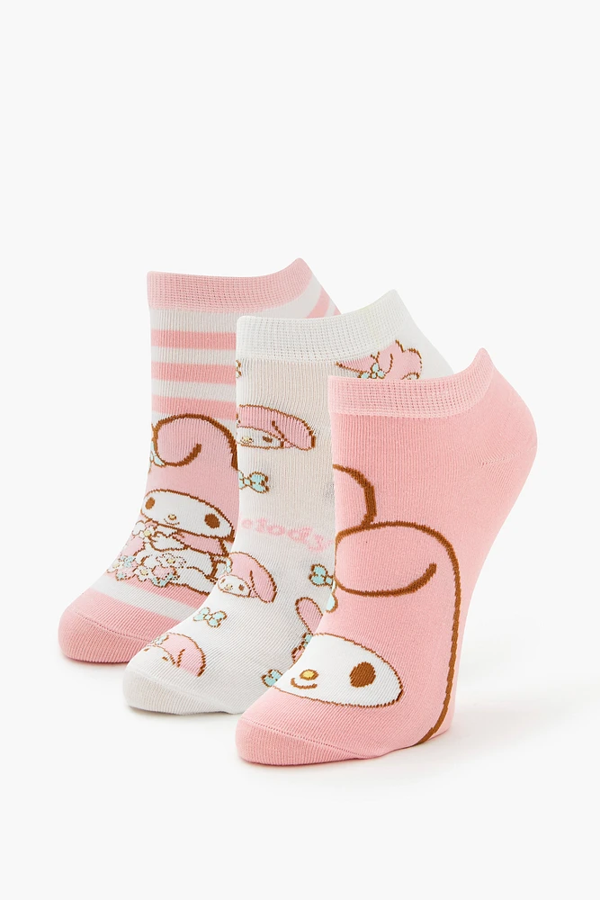 Chaussettes aux chevilles My Melody (paquet de 3)