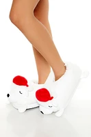 Christmas Polar Bear Plush Slipper