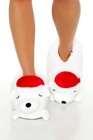 Christmas Polar Bear Plush Slipper