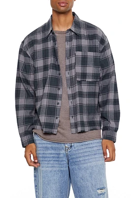 Plaid Flannel Button-Up Top