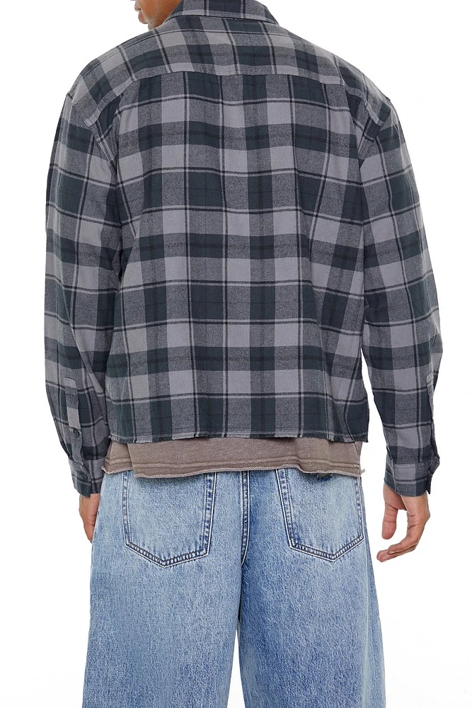 Plaid Flannel Button-Up Top