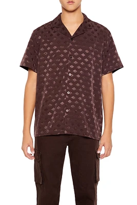 Jacquard Baroque Button-Up Top