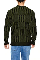 Checkered Cable Knit Sweater