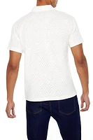 Textured Chevron Polo Top