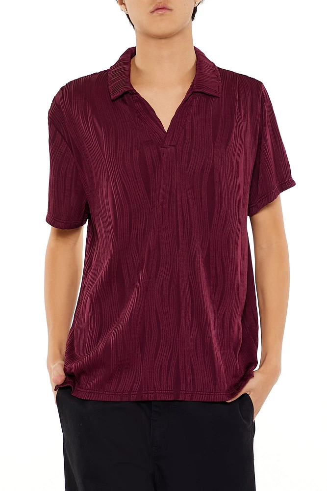 Textured Polo Top