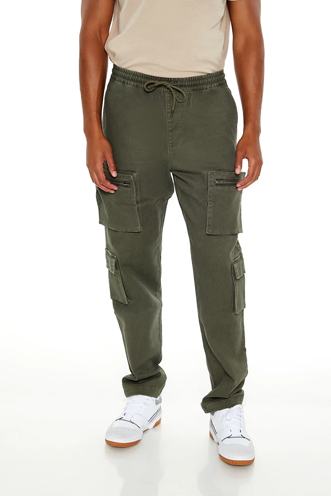 Jogger cargo mi-taille mince