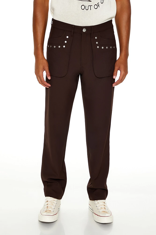 Studded Slim Fit Mid Rise Pant