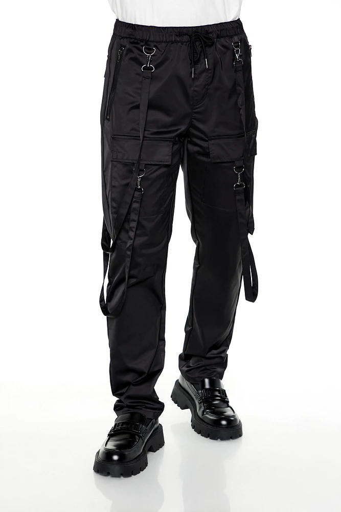 Satin Utility Strap Pant