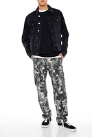 Pantalon cargo mince avec motif camouflage