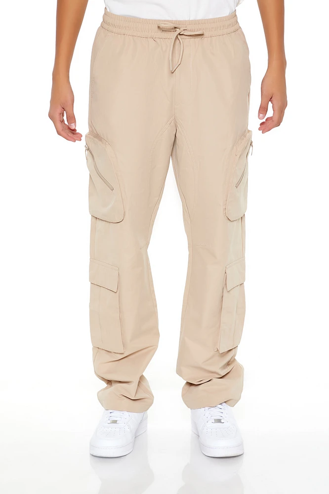 Pantalon cargo mince à taille coulissante