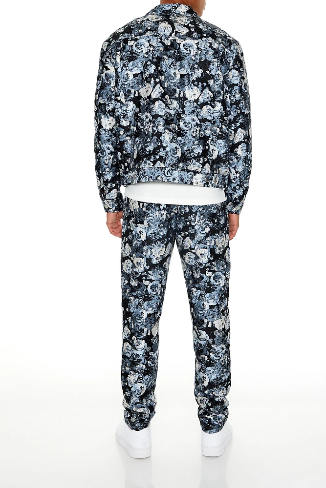 Floral Jacquard Slim Jean