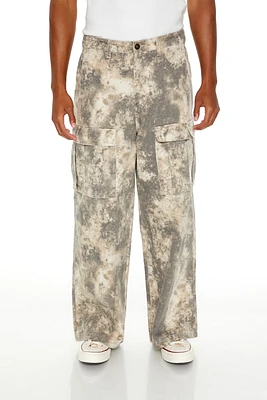 Mid-Rise Acid Wash Pants