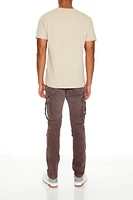 Distressed Mid-Rise Cargo Jean