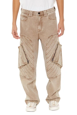 Mid Rise Straight Leg Cargo Jean