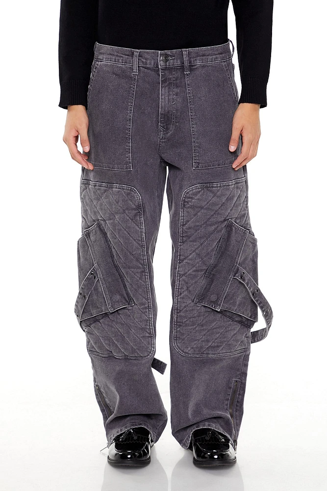 Baggy Wide Leg Utility Cargo Jean