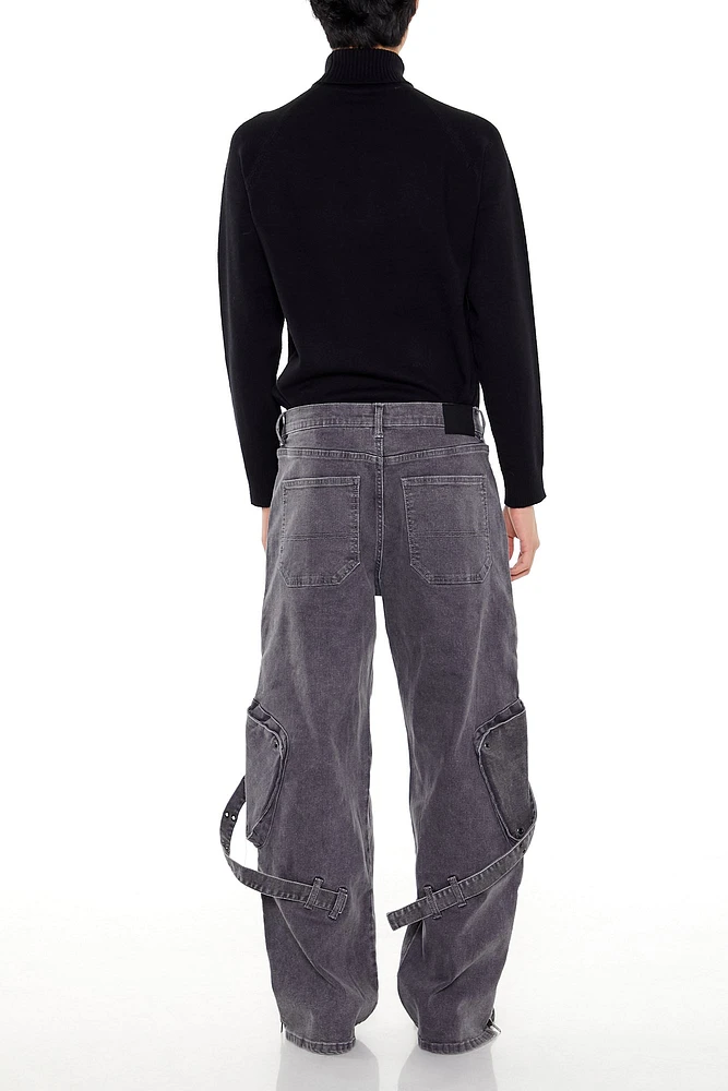 Baggy Wide Leg Utility Cargo Jean