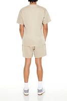 Mid Rise Fleece Drawstring Short