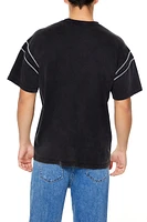 Piped Trim Washed T-Shirt