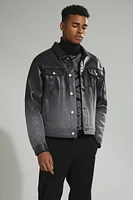 Blouson de style moto en similicuir ombré