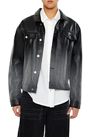 Blouson de style moto en similicuir ombré