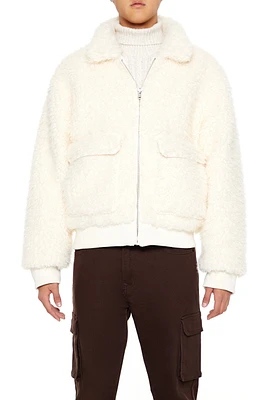 Faux Shearling Zip-Up Jacket