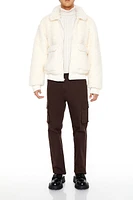 Faux Shearling Zip-Up Jacket