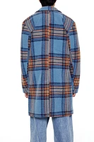 Plaid Notched Wool Coat