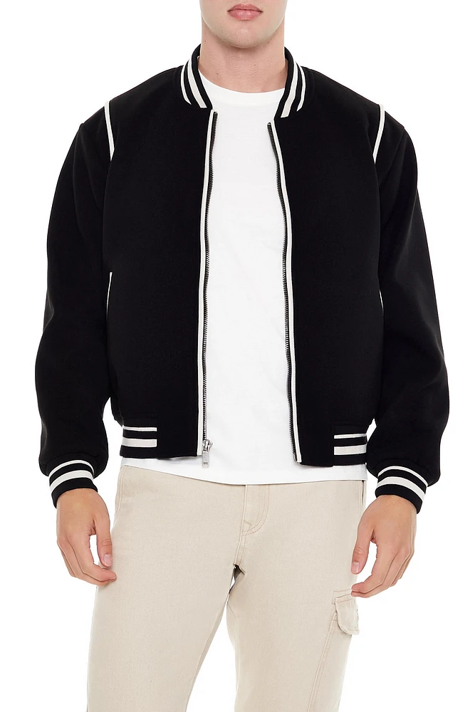 Blouson aviateur de style universitaire