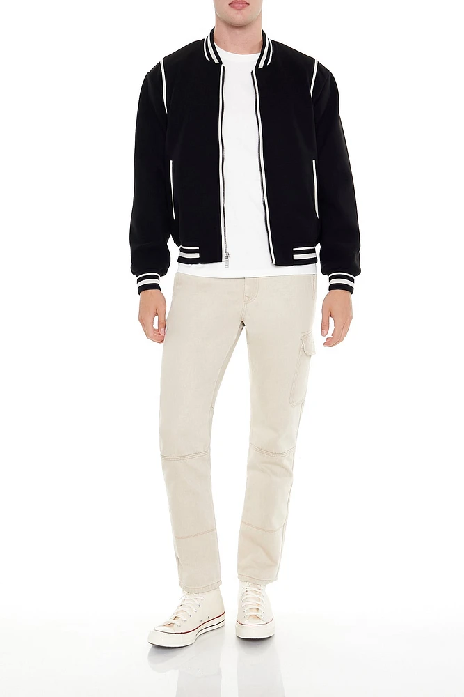 Blouson aviateur de style universitaire