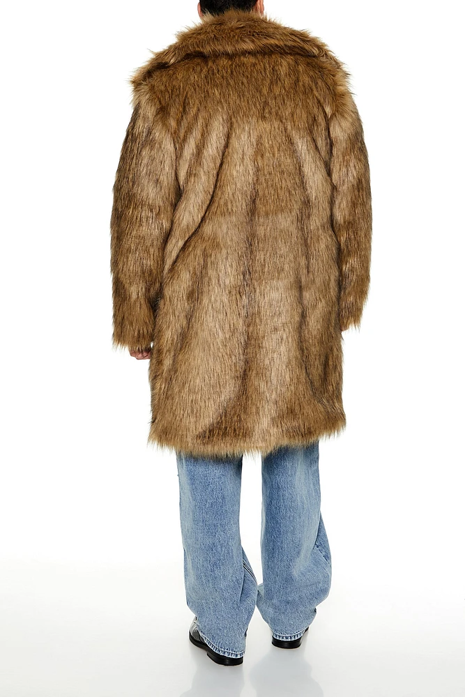 Faux Fur Longline Coat