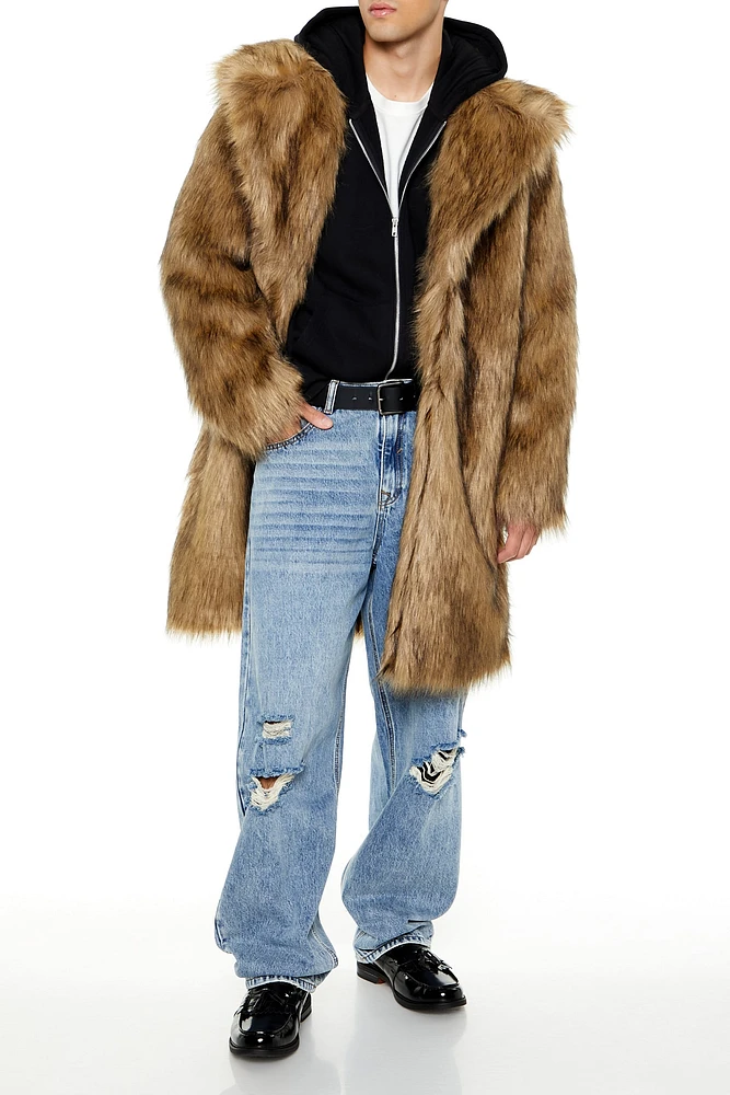 Faux Fur Longline Coat