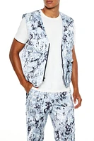 Abstract Print Cargo Vest