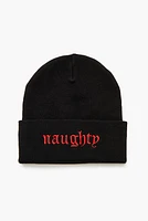 Tuque avec motif brodÃ© Naughty & Nice