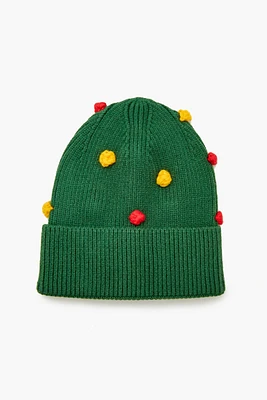 Tuque Ã  imprimÃ© Arbre de NoÃ«l avec pompon